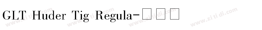 GLT Huder Tig Regula字体转换